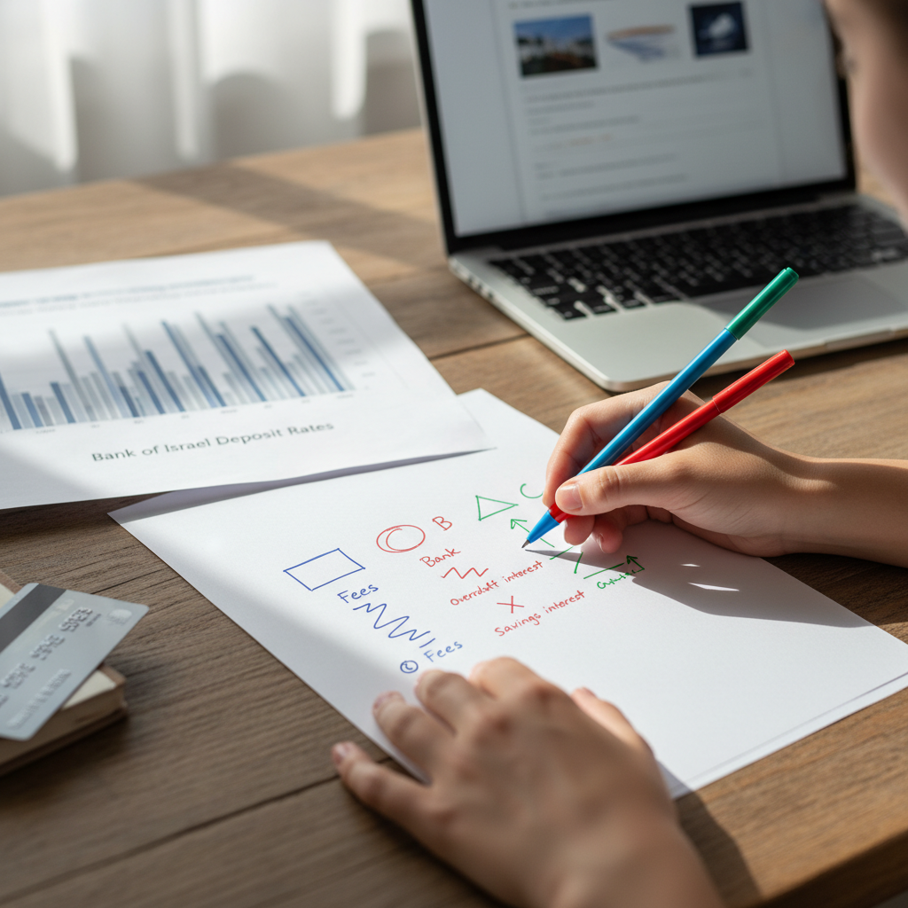 ניהול חשבון בנק צעיר עם כרטיס אשראי אחד וחיסכון צמוד