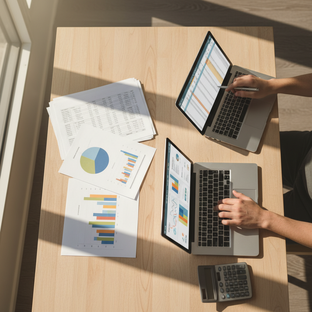 טבלה מסודרת של מטרות, תזרים וחיסכון בתכנון פיננסי